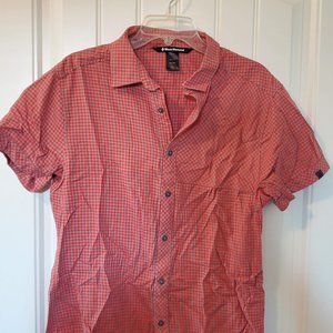 Men's Black Diamond Short Sleeve Button-Up